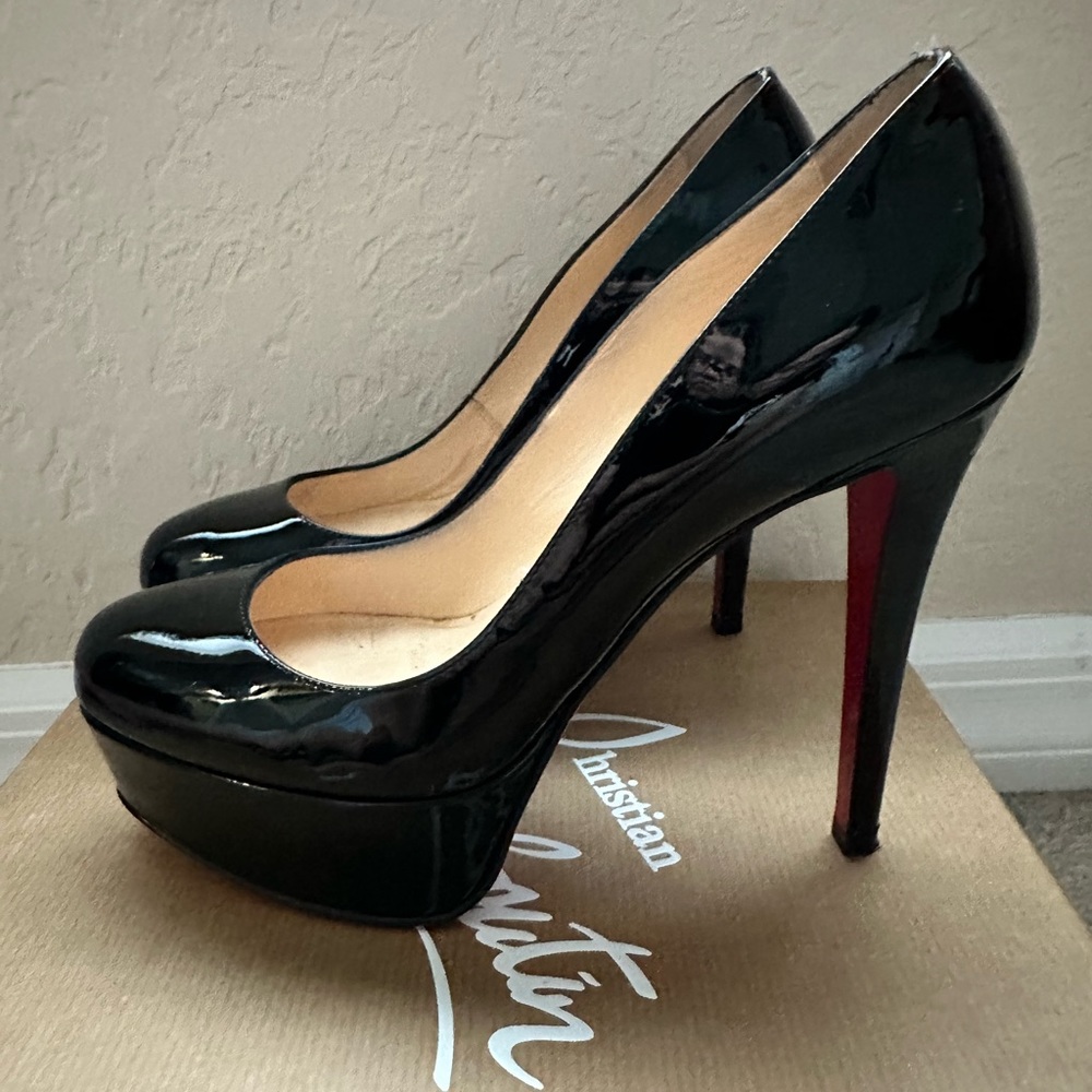 Christian Louboutin Black Patent Leather Bianca